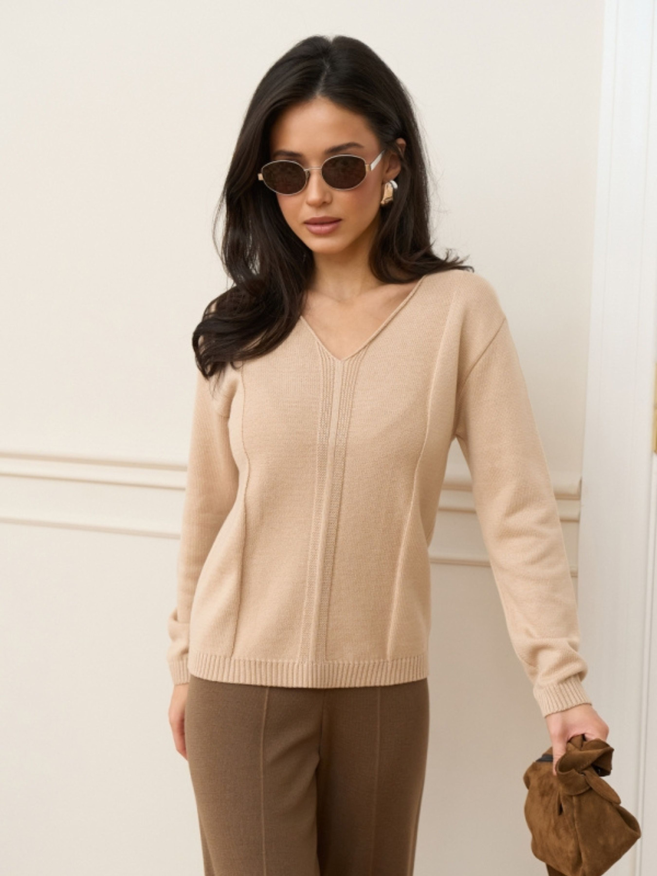 Свитры и кардиганы TrikoBakh модель 2912-kremovij Фото