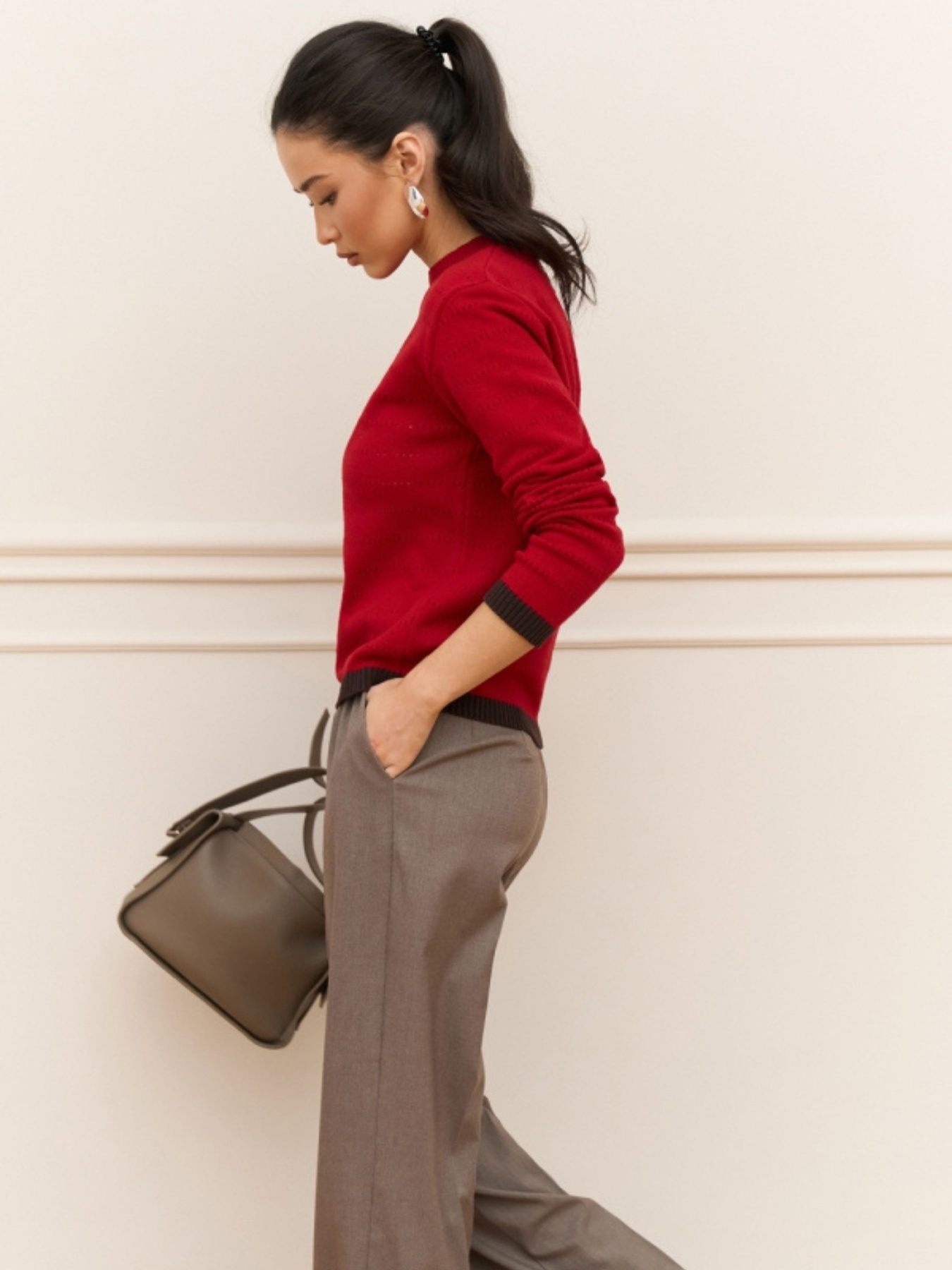 Свитры и кардиганы TrikoBakh модель 2920-marsala-shokolad Фото