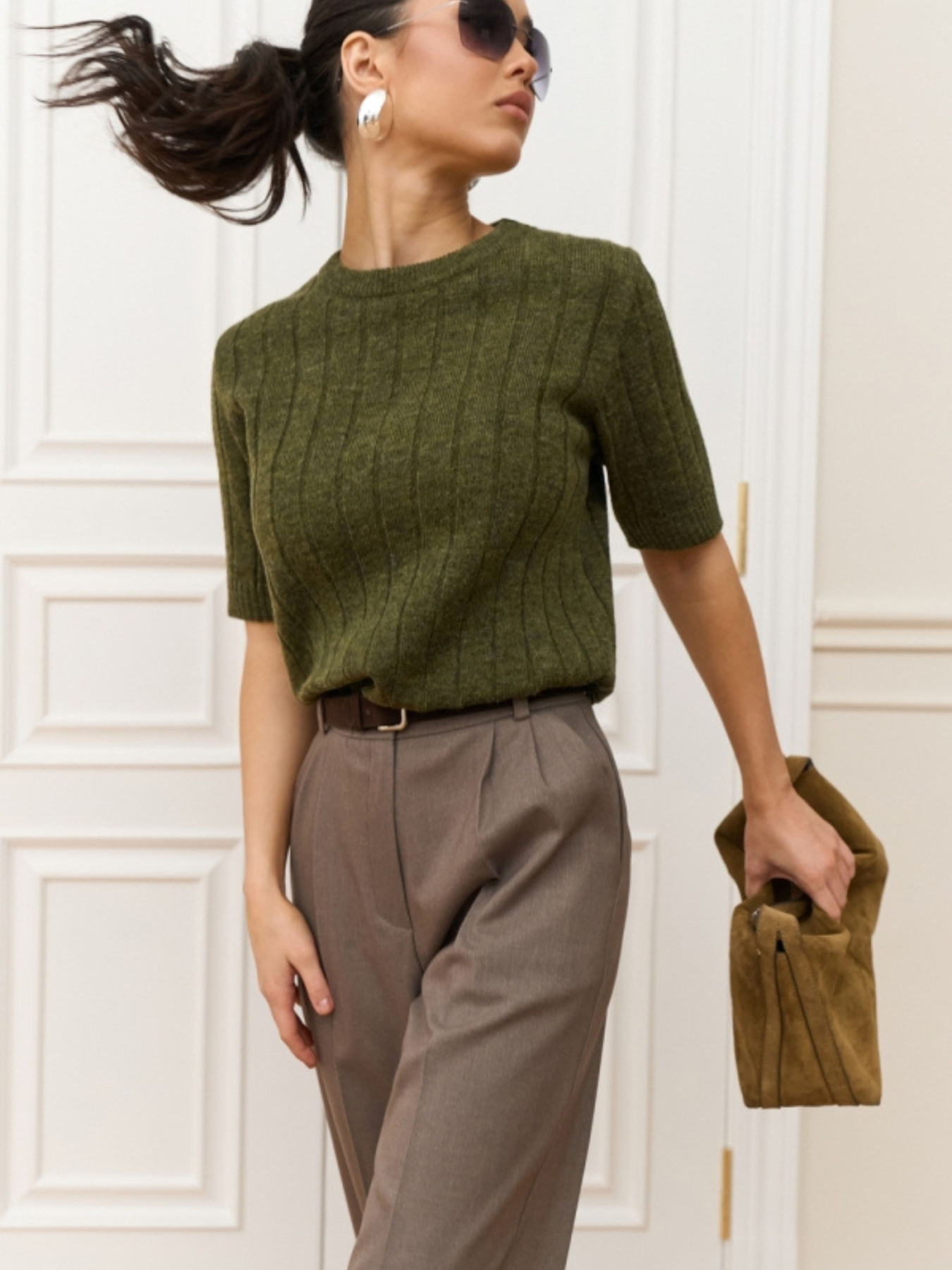 Свитры и кардиганы TrikoBakh модель 2921-olivka Фото