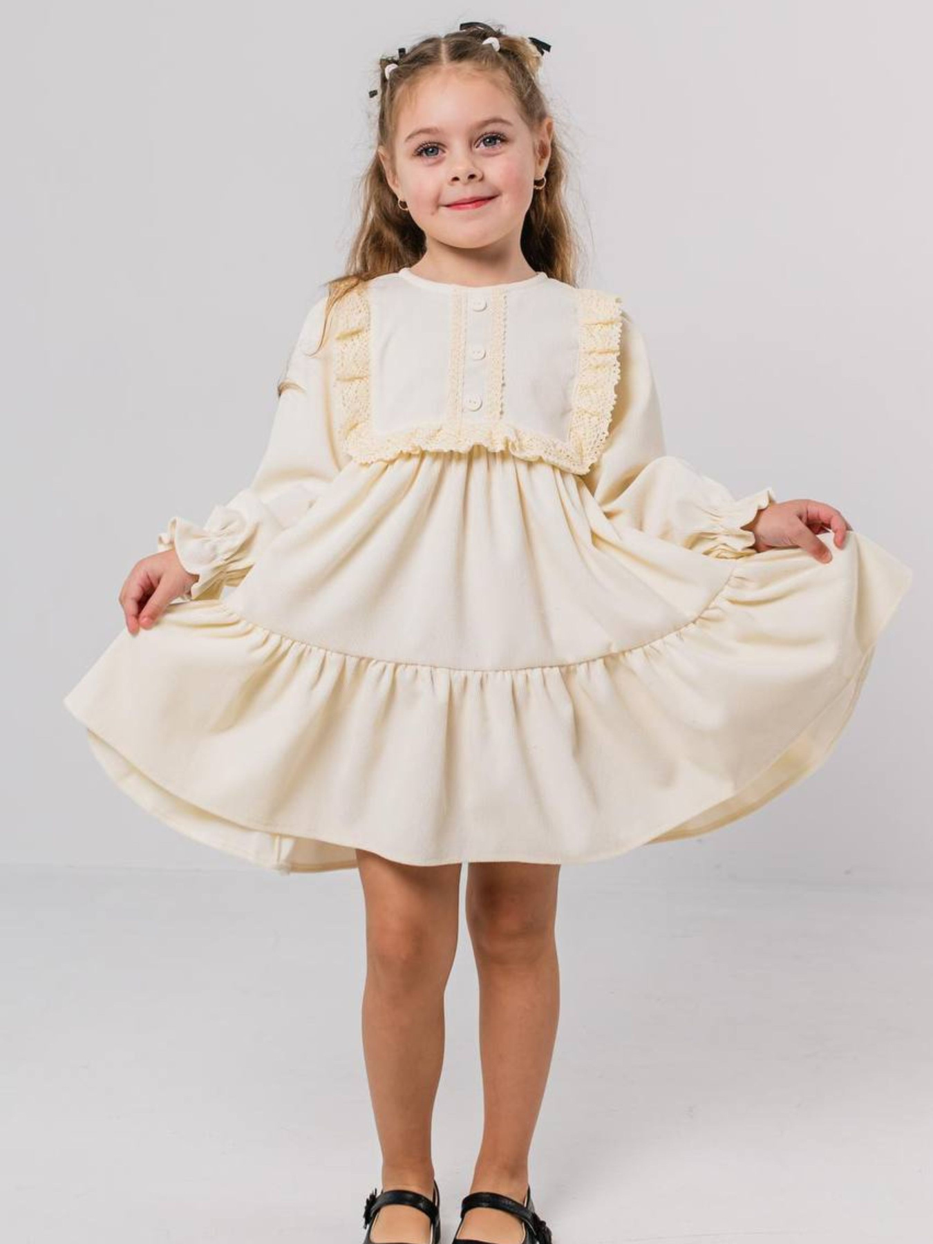 Платья Denchik модель dn-7342-molochnij Фото