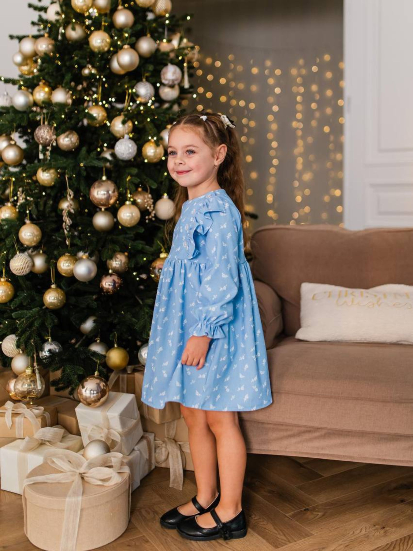 Сукня міді Denchik модель dn-7339-blakitnij Фото