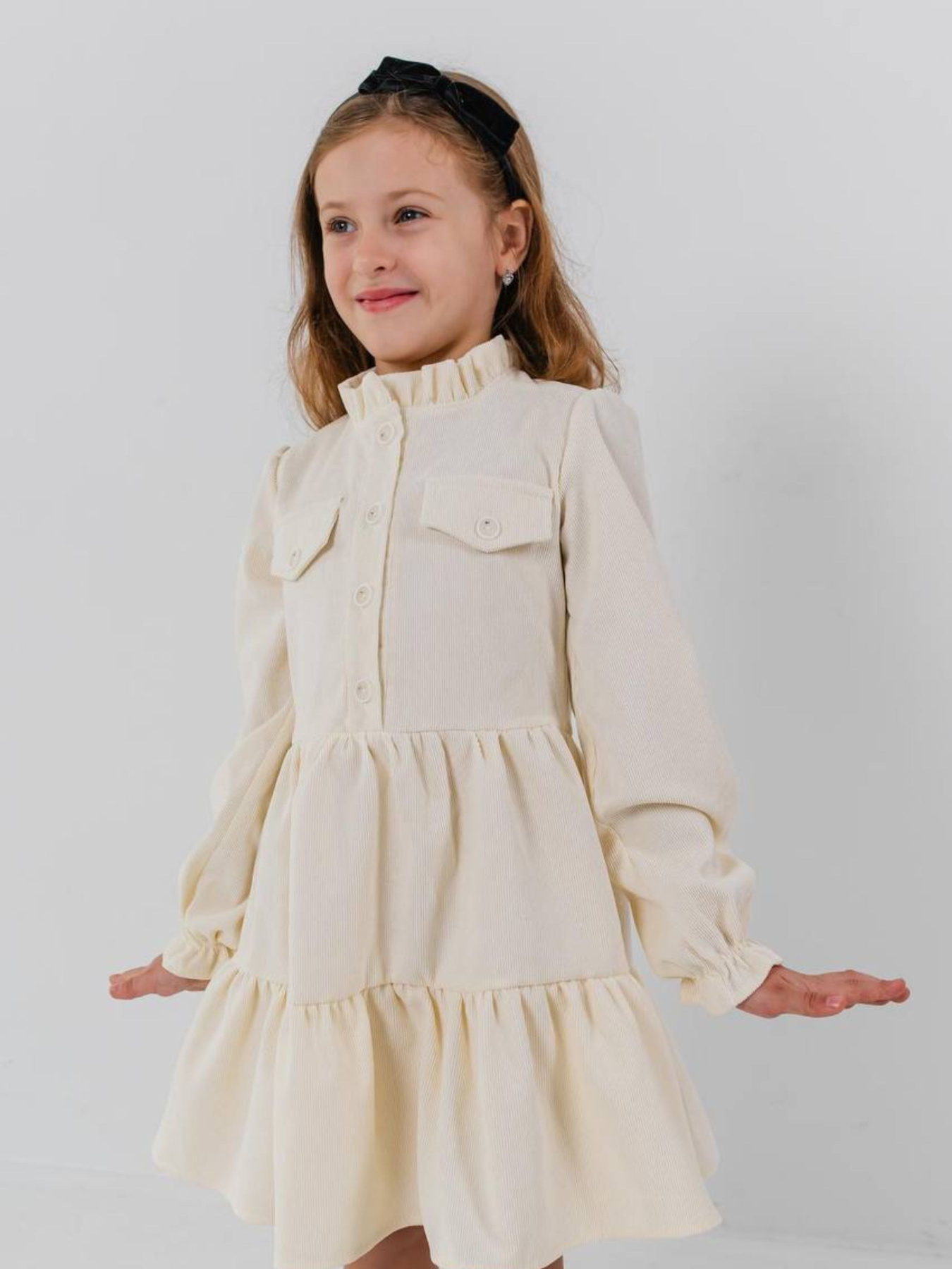 Сукня міді Denchik модель dn-7338-molochnij Фото