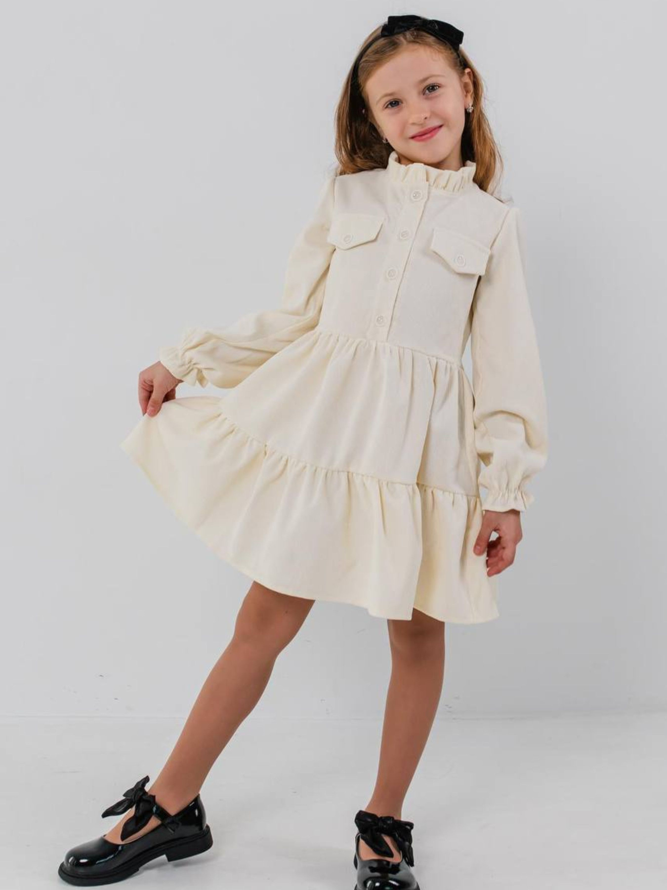 Сукня міді Denchik модель dn-7338-molochnij Фото