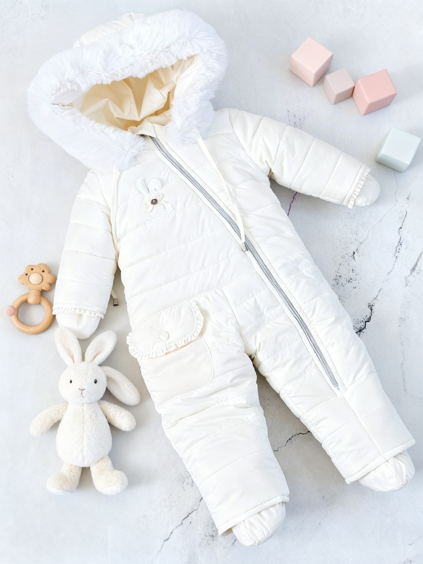 Комбінезони Denchik модель dn-8464-molochnij Фото