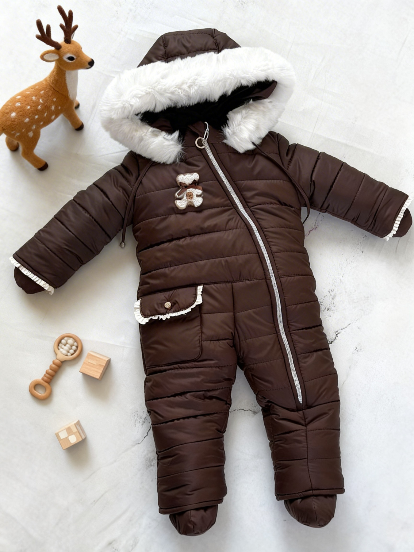 Комбінезони Denchik модель dn-8464-shokolad Фото