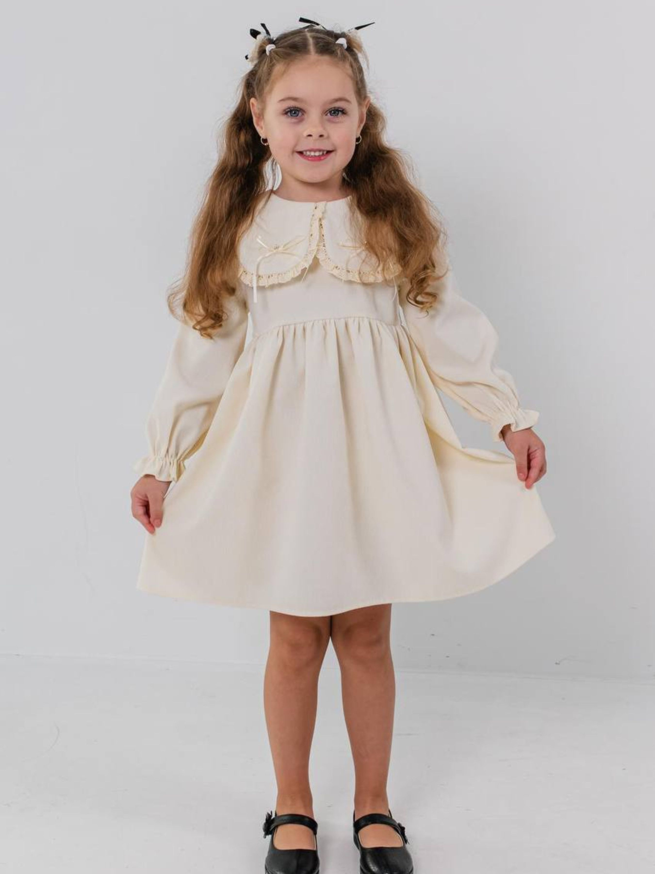 Сукня міді Denchik модель dn-7343-molochnij Фото