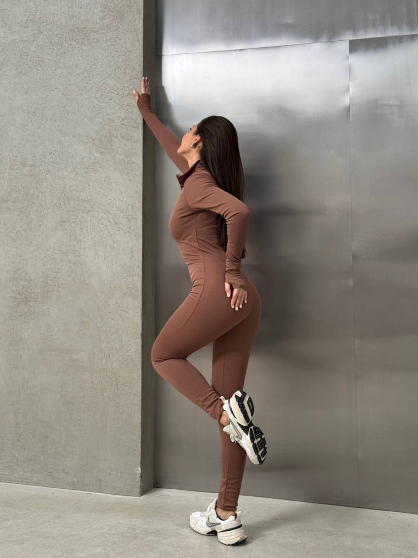 Жіночий комбінезон на флісі в рубчик, Капучино Uaclothes (like16451) модель like16451-kofejnij Жіночий комбінезон на флісі в рубчик, Капучино Uaclothes (like16451) модель like16451-kofejnij Фото