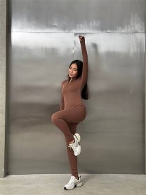 Жіночий комбінезон на флісі в рубчик, Капучино Uaclothes (like16451) модель like16451-kofejnij Жіночий комбінезон на флісі в рубчик, Капучино Uaclothes (like16451) модель like16451-kofejnij Фото