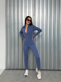 Жіночий комбінезон на флісі в рубчик, Синій Uaclothes (like16451) модель like16451-sinij Фото