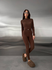Жіночий базовий термокомбінезон на блискавці, Коричневий Uaclothes (like16335) модель like16335-korichnevj Фото
