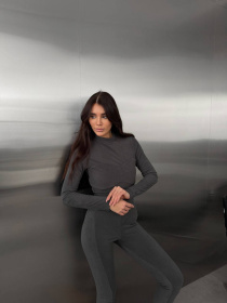 Жіночий базовий термокомбінезон на блискавці, Сірий Uaclothes (like16335) модель like16335-serj Фото