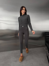 Жіночий базовий термокомбінезон на блискавці, Сірий Uaclothes (like16335) модель like16335-serj Фото