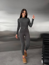 Жіночий базовий термокомбінезон на блискавці, Сірий Uaclothes (like16335) модель like16335-serj Фото