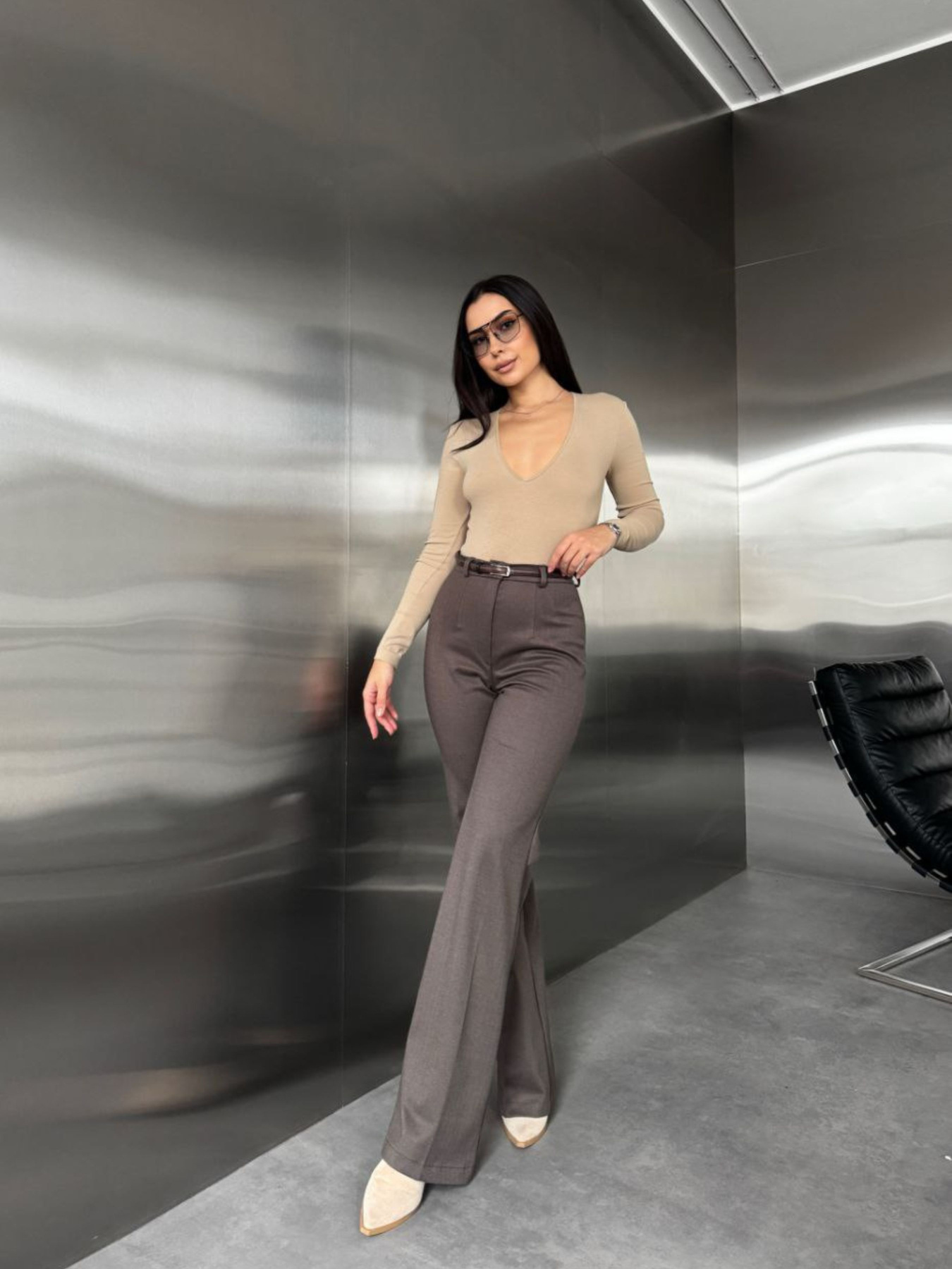 Брюки Uaclothes модель like16196-kofejnij Фото