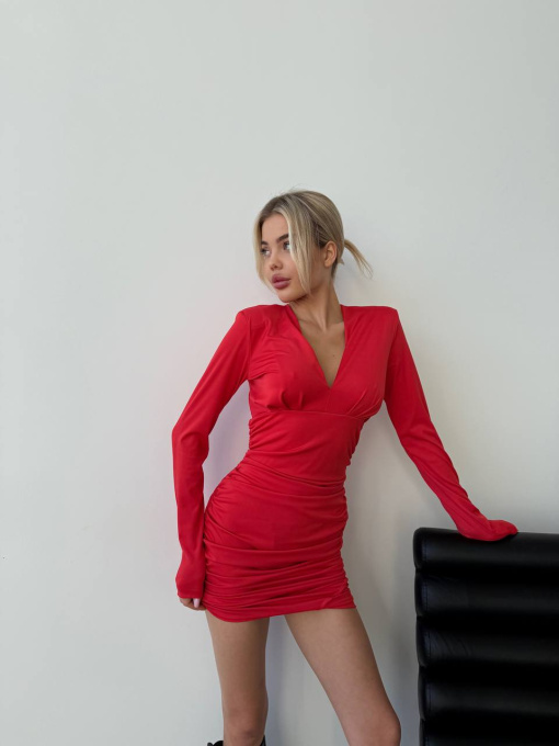 Жіноча класична вечірня сукня з V-подібним вирізом, Червоний Uaclothes (like16158) модель like16158-krasnj Фото