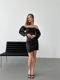 Жіноча вечірня сукня з відкритими плечами, Чорний Uaclothes (like16156) модель like16156-chernj Фото