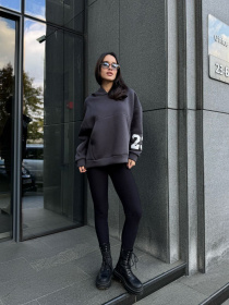 Жіноче спортивне худі на флісі, Графітовий Uaclothes (like15923) модель like15923-grafitovj Фото