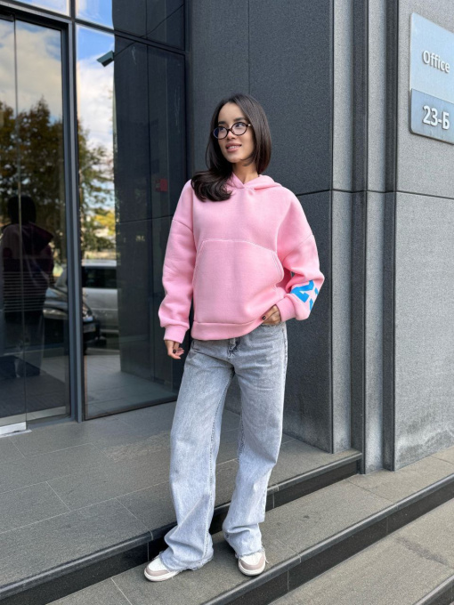 Жіноче спортивне худі на флісі, Рожевий Uaclothes (like15923) модель like15923-rozovj Фото