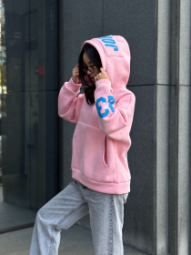 Жіноче спортивне худі на флісі, Рожевий Uaclothes (like15923) модель like15923-rozovj Жіноче спортивне худі на флісі, Рожевий Uaclothes (like15923) модель like15923-rozovj Фото