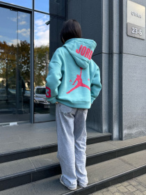 Жіноче спортивне худі на флісі, Ментоловий Uaclothes (like15923) модель like15923-mqtnj Фото