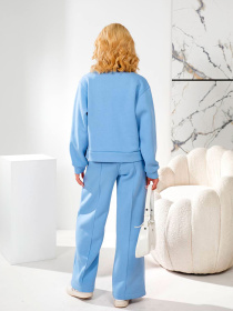 Жіночий теплий костюм на блискавці (кофта + штани), Блакитний Uaclothes (like15906) модель like15906-goluboj Фото