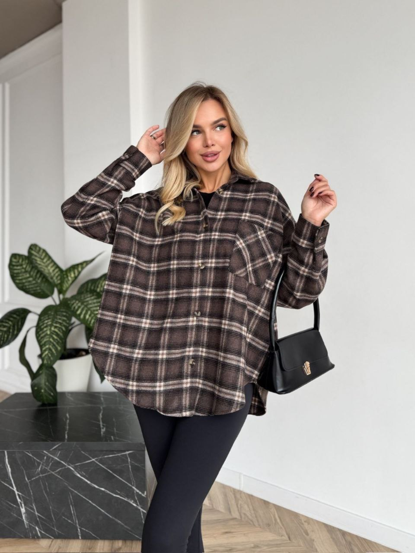 Рубашки Uaclothes модель like15667-korichnevj Фото