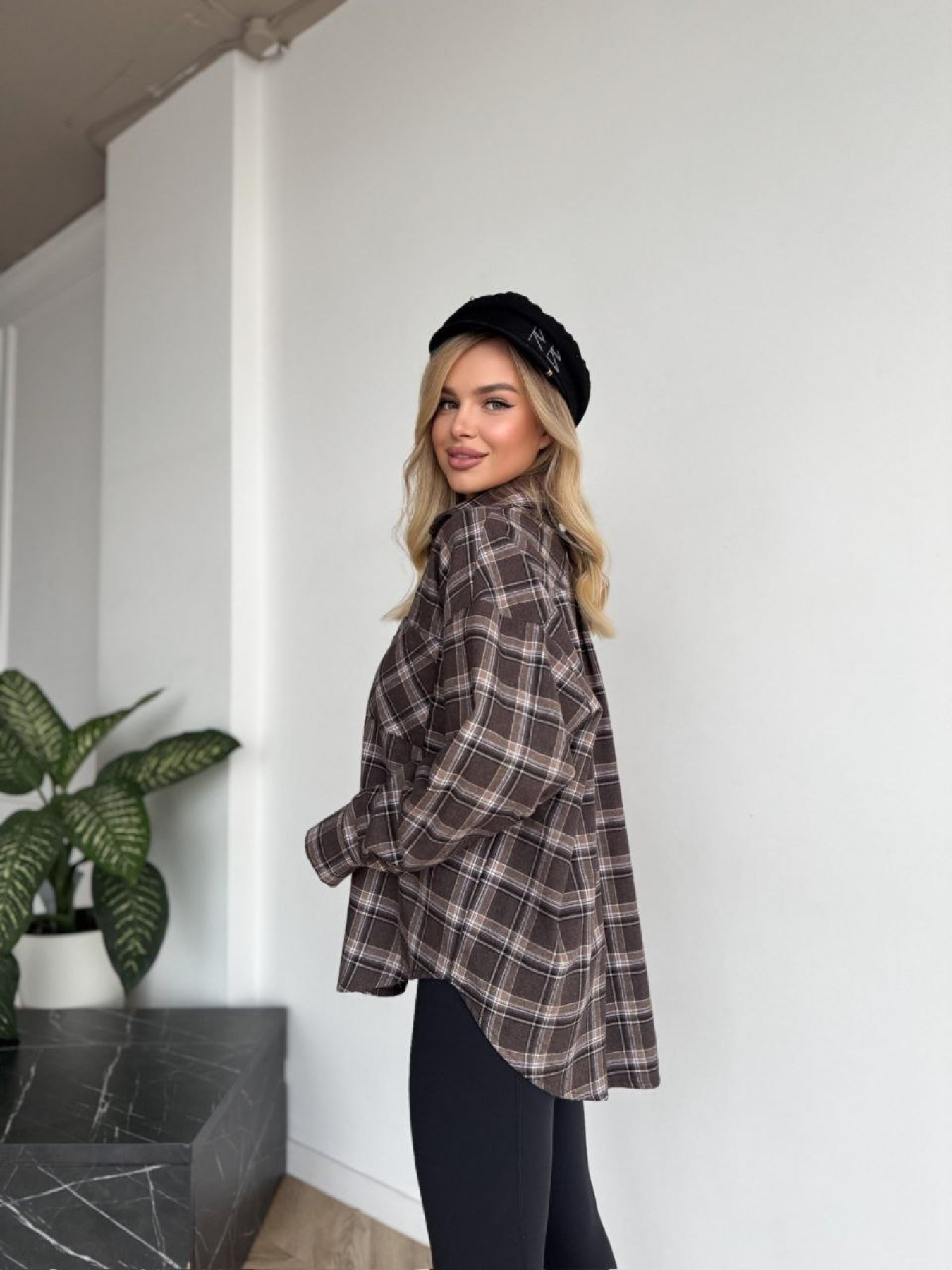 Сорочка в клітинку Uaclothes модель like15667-kofejnij Фото