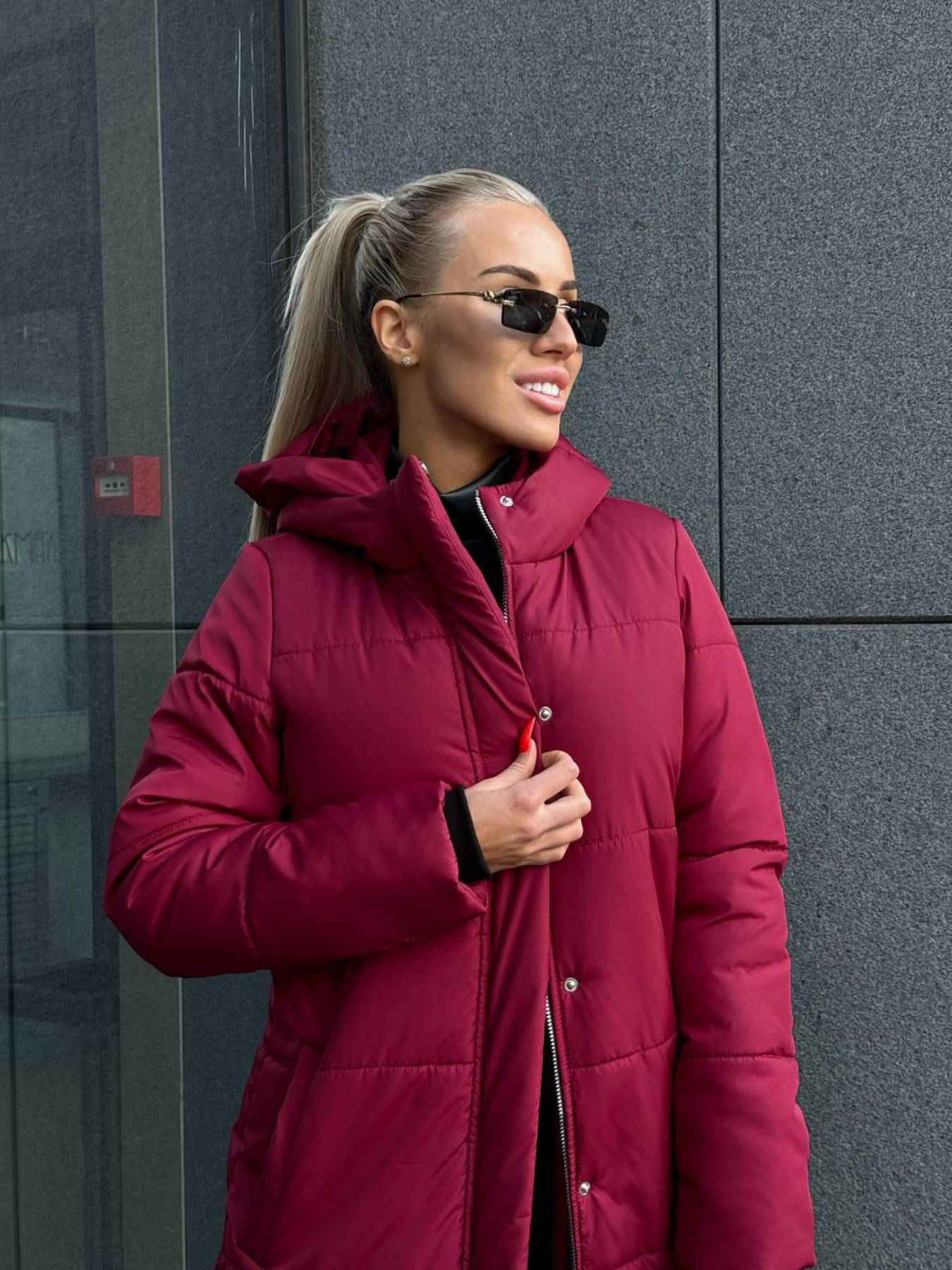 Куртки та дублянки Uaclothes модель like15636-bordovj Фото