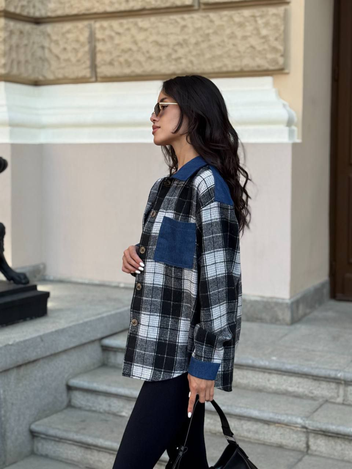 Сорочка в клітинку Uaclothes модель like15509-chernj Фото