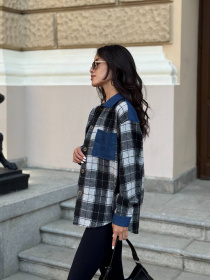 Сорочка в клітинку Uaclothes модель like15509-chernj Фото