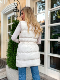 Жіночий подовженний демісезонний жилет, Молочний Uaclothes (like15263) модель like15263-molochnj Фото