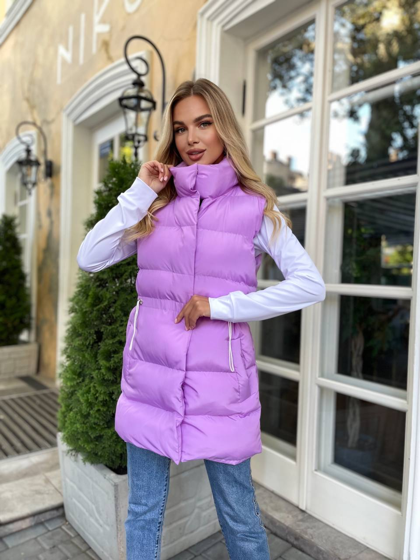 Жіночий подовженний демісезонний жилет, Фіолетовий Uaclothes (like15263) модель like15263-lilovij Фото