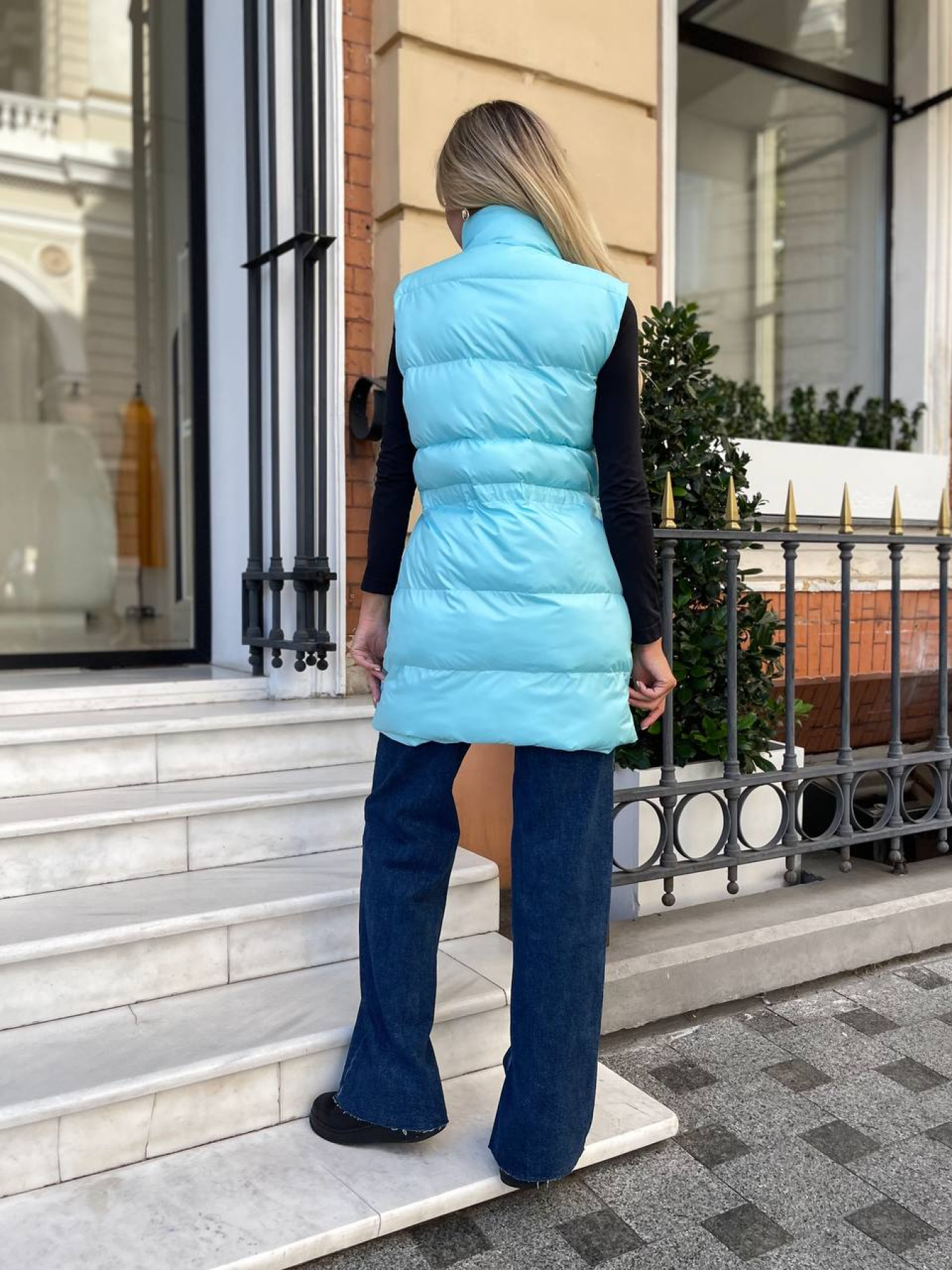 Жіночий подовженний демісезонний жилет, Блакитний Uaclothes (like15263) модель like15263-goluboj Фото