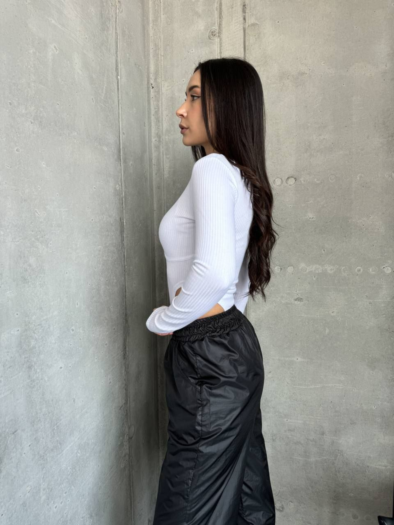 Жіночий базовий боді в рубчик з рукавом, Білий Uaclothes (like15132) модель like15132-belj Фото