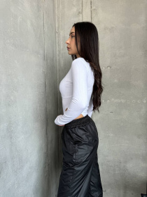 Жіночий базовий боді в рубчик з рукавом, Білий Uaclothes (like15132) модель like15132-belj Фото