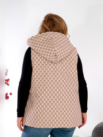 Жіночий демісезонний жилет з капюшоном, Бежевий Uaclothes (like15001) модель like15001-bezhevj Фото