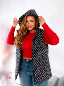 Жіночий демісезонний жилет з капюшоном, Чорний Uaclothes (like15001) модель like15001-chernj Фото