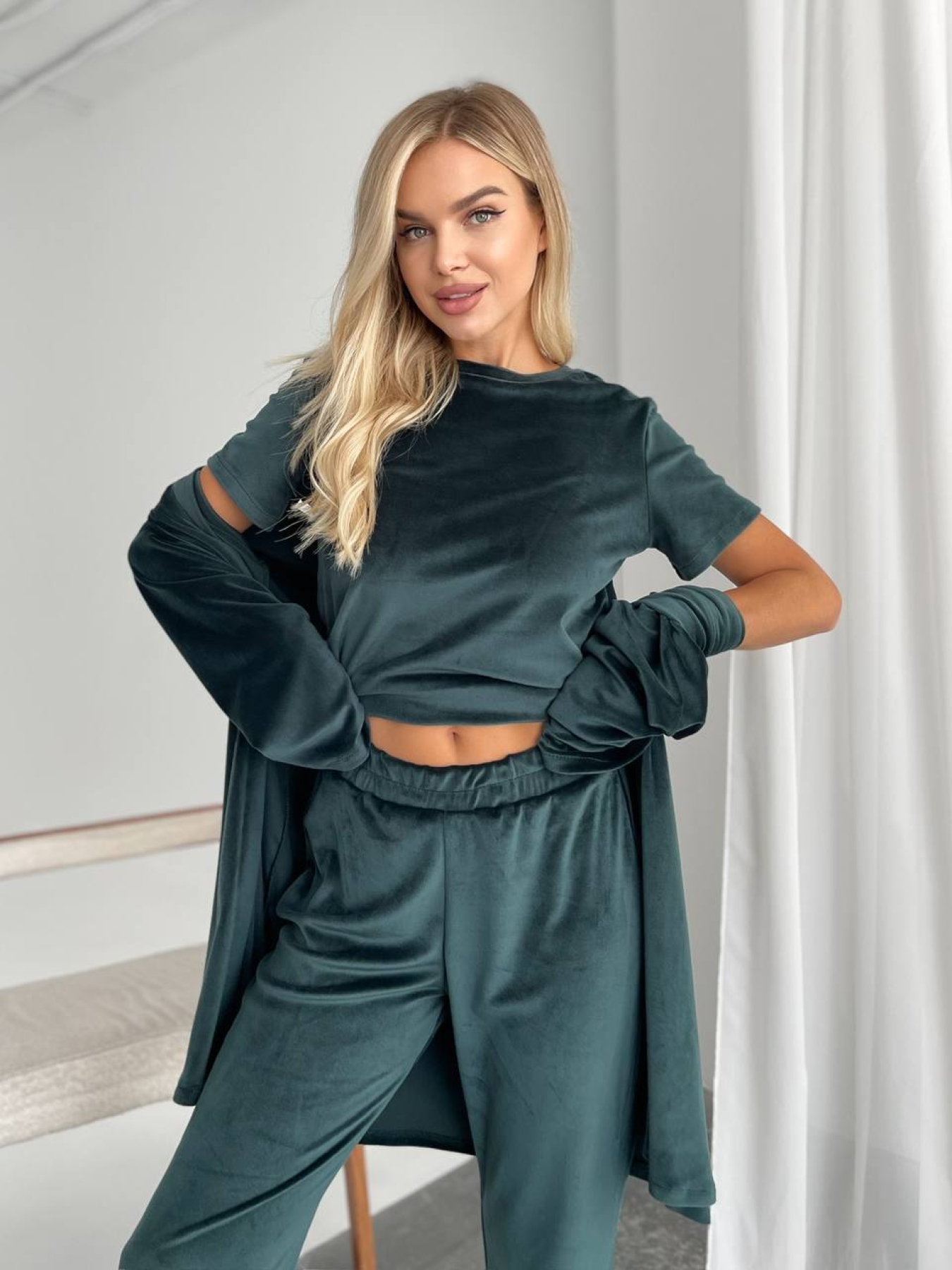 Одежда для дома и сна Uaclothes модель like14945-izumrudnj Фото