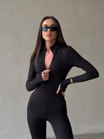 Жіночий еластичний комбінезон на флісі, Чорний Uaclothes (like14886) модель like14886-chernj Жіночий еластичний комбінезон на флісі, Чорний Uaclothes (like14886) модель like14886-chernj Фото