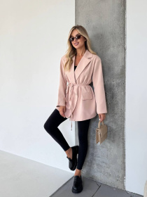 Жіночий подовжений піджак з паском, Бежевий Uaclothes (like14527) модель like14527-bezhevj Фото