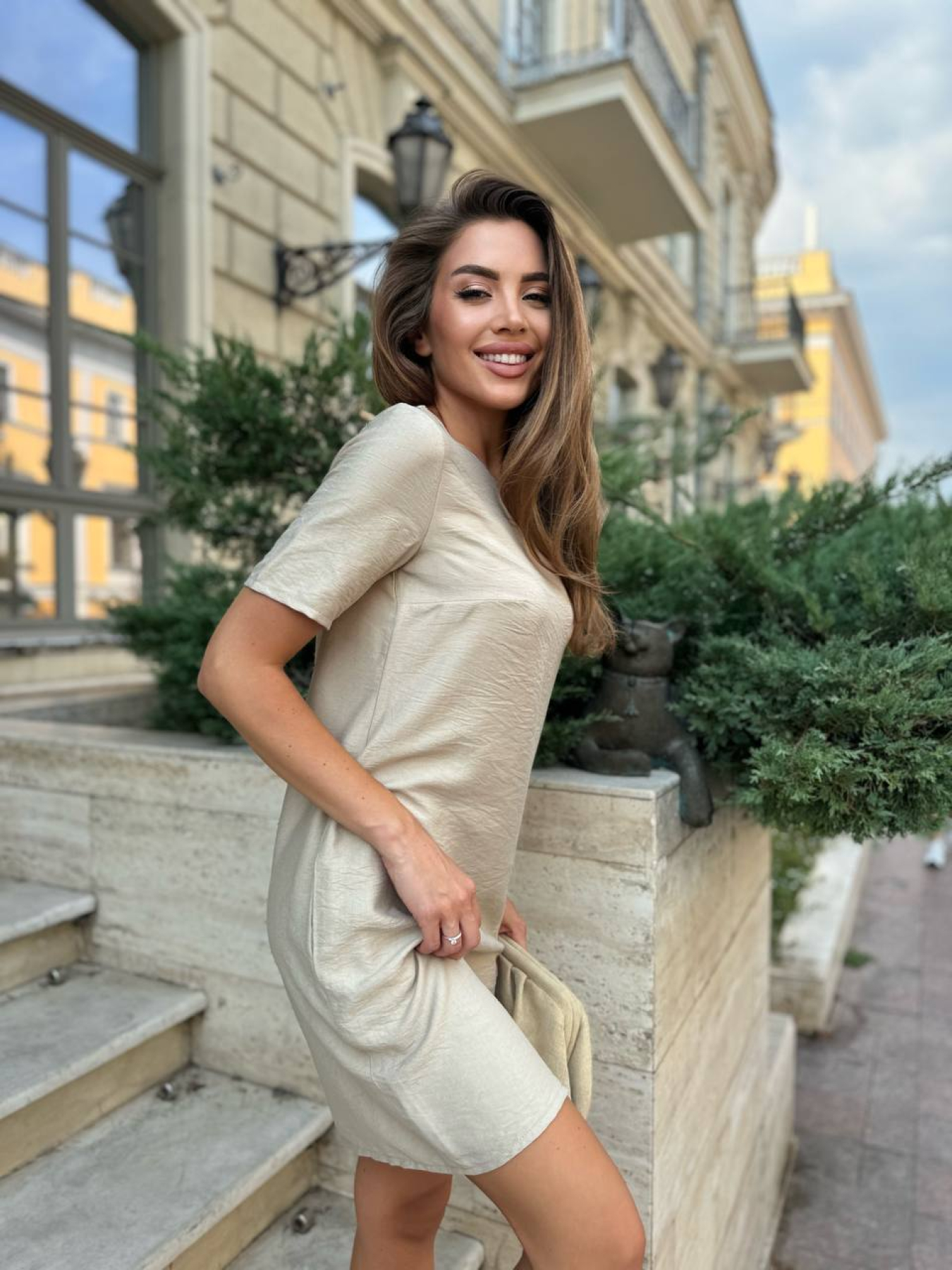 Платья Uaclothes модель like14457-bezhevj Фото