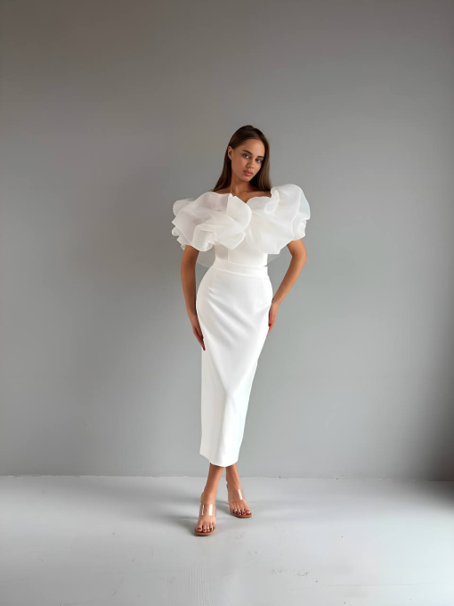 Спідниця міді Uaclothes модель like14387-molochnj Фото