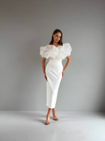 Спідниця міді Uaclothes модель like14387-molochnj Фото