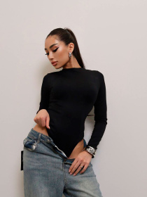 Жіночий базовий однотонний боді, Чорний Uaclothes (like14346) модель like14346-chernj Фото