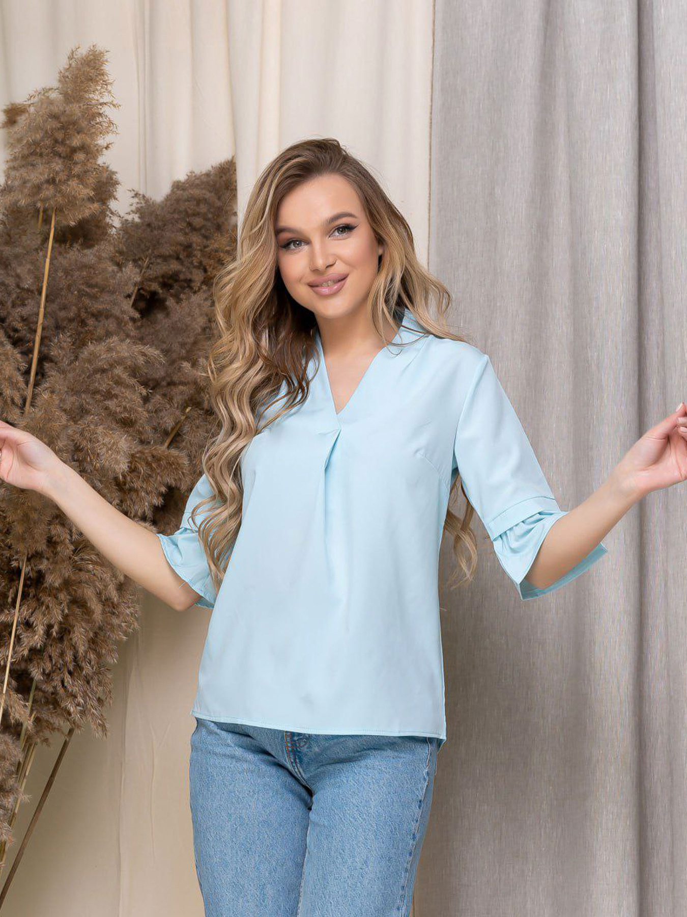 Блуза Uaclothes модель like14316-goluboj Блуза Uaclothes модель like14316-goluboj Фото