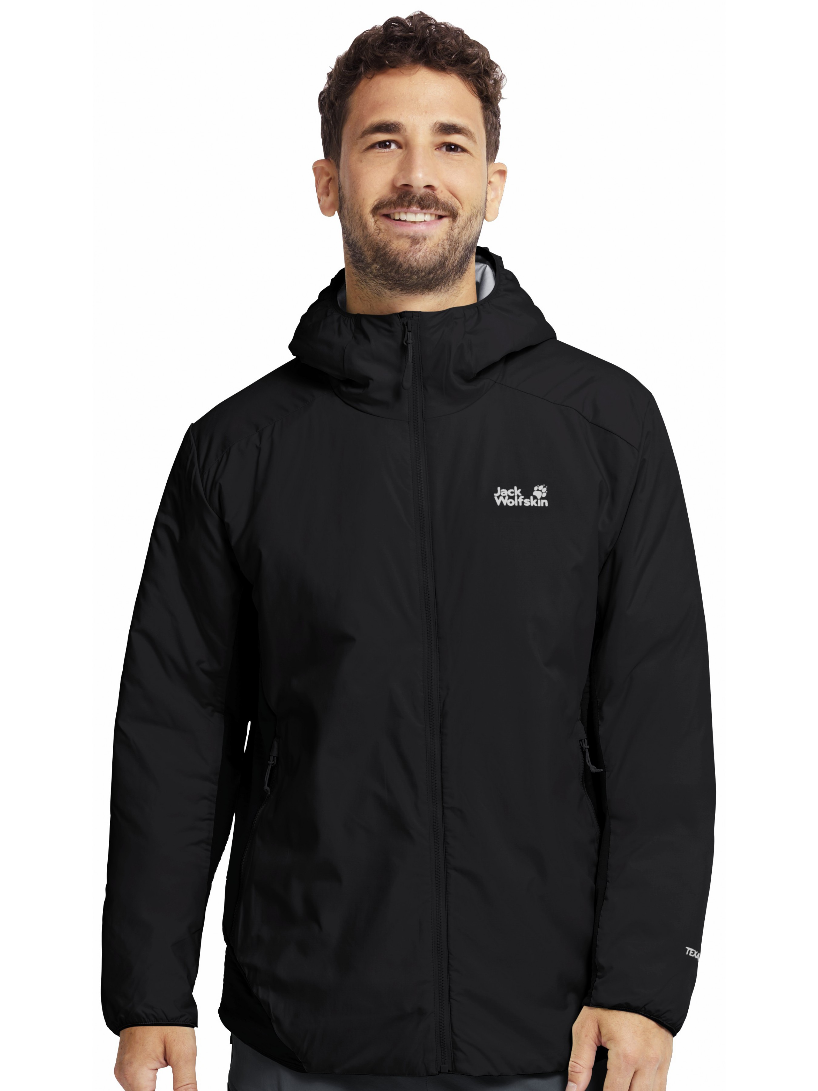 Чоловіча Вітровка Jack Wolfskin  (80e0adb9-30c2-11f0-ad15-0050568cbfcf) колір чорний, матеріал поліестер Jack Wolfskin - купити в Україні