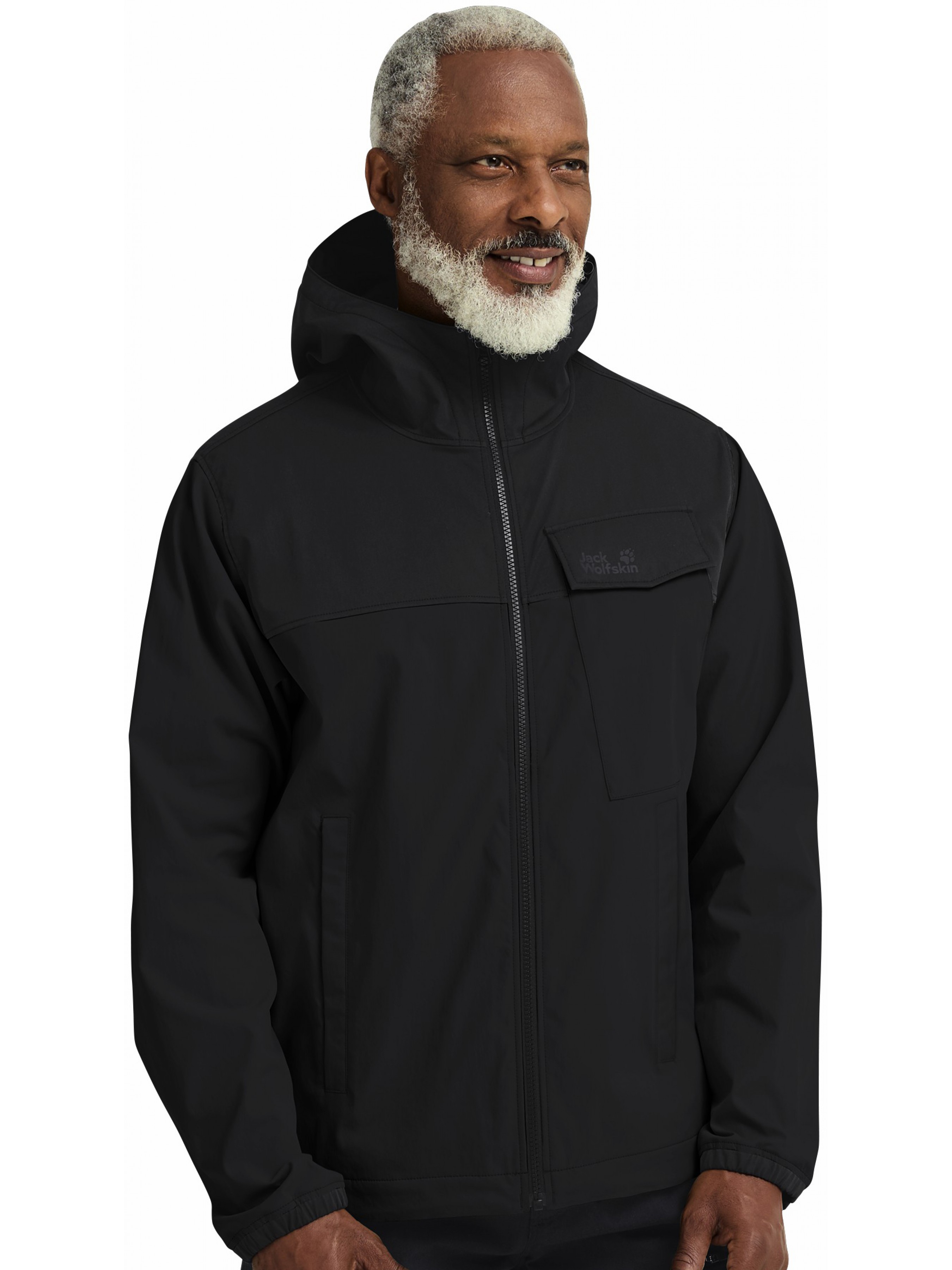 Чоловіча Вітровка Jack Wolfskin  (86f2114e-30c2-11f0-ad15-0050568cbfcf) колір чорний, матеріал поліестер