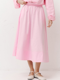 Рожева міді спідниця з котону «Lil Skirt» модель 351 Фото