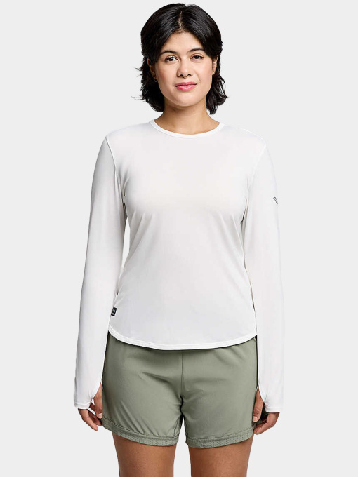 Женский лонгслив Saucony STOPWATCH LONG SLEEVE модель SAW800486-WH Фото