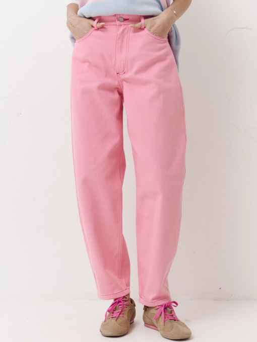 Рожеві жіночі джинси-бочки Light Form модель 420 Фото